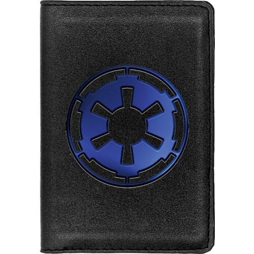High Quality Leather Fashion Galactic Empire Printing Travel Passport Cover ID Credit Card Case