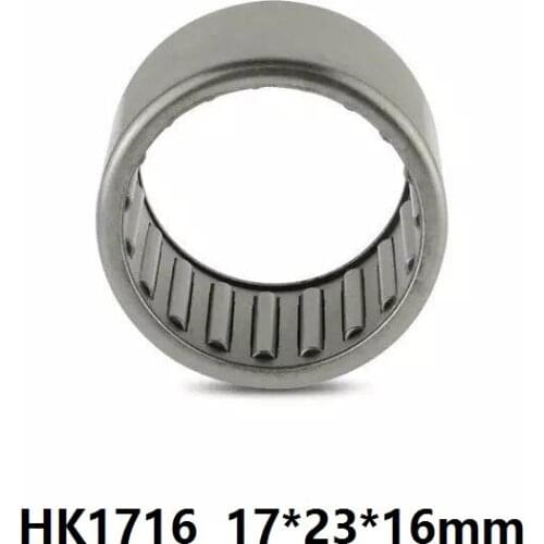 100pcs/lot HK1716 HK172316 Drawn Cup Type Needle Roller Bearing 17x23x16 mm free shipping high quality