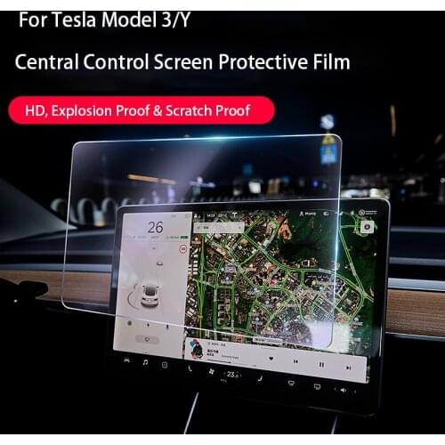 15 Inch Car Screen Protection Film Tempered Glass Car Accessories Navigation Screen Protective Film for Tesla Model 3/Y Dropship