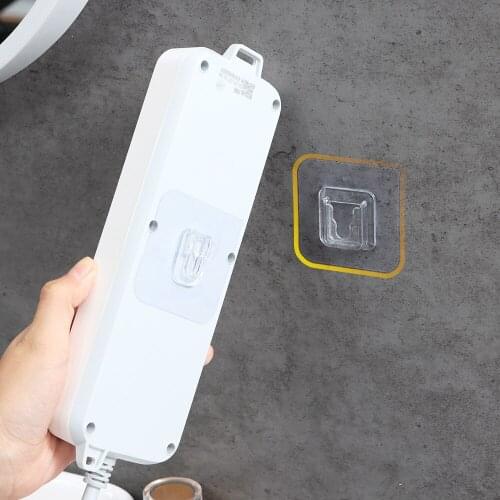 2/5/10/20 Pcs Double Wall Hooks Adhesive Wall Hook Suction Cup Sucker Sided Suckers Shelf For Kitchen Folding Transparent Shelf