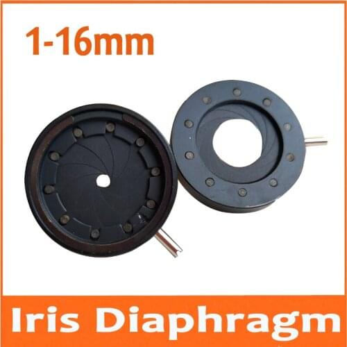 20pcs 1-16mm Amplifying Diameter Zoom Optical Iris Diaphragm Aperture Condenser with 10 Blades for Camera Microscope Condensator