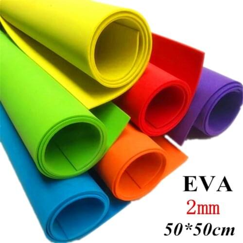 50*50cm 2mm Thick PE Foam Paper Handmade Sheets Sponge Scrapbooking Crafts For Flowers Background DIY Gift Card Decor 5pcs