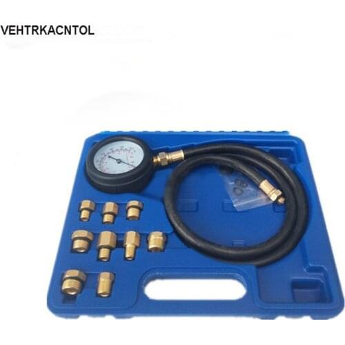 VEHTRKACNTOL Car Engine Oil Pressure Tester Gauge Meter Maintance Oil Pressure Gauge Full Set