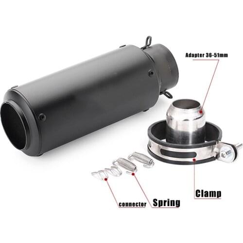 Free Shipping 36-51mm Motorcycle escape Exhaust Muffler Pipe Carbon Escape For suzuki KTM gsr 600 750 crf 230 cb650f spring