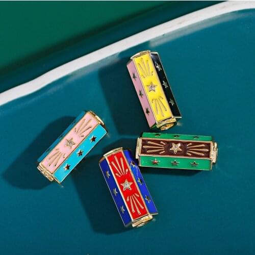 Bohemia Beads Nepal Indian Long Cylindrical Metal Pendant Handicraft Accessories Necklace DIY Beads For Jewelry Making 2021 NEW