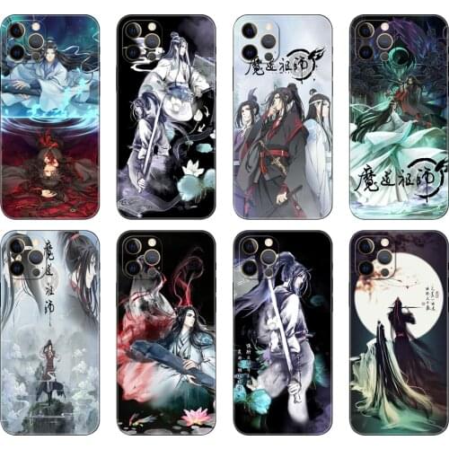 Black tpu case for iphone 5 5s se 2020 6 6s 7 8 plus x 10 XR XS 11 12 mini pro MAX back cover Mo Dao Zu Shi