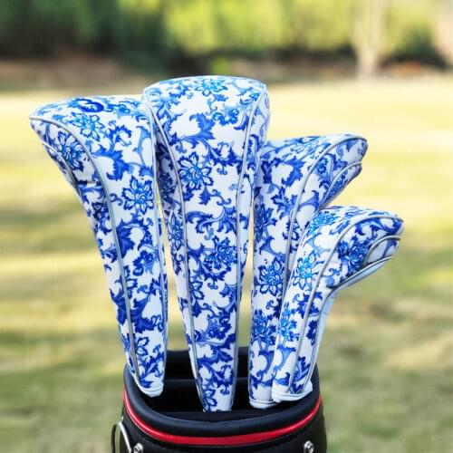 Golf Club #1 #3 #5 Wood Headcovers Driver Fairway Woods cover PU Leather Head Covers Set Protector Golf Accessories