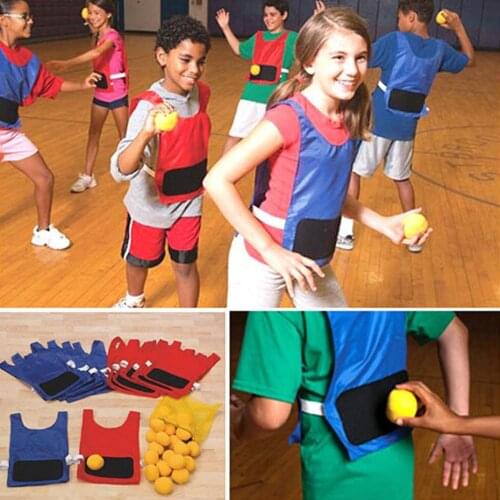 Childrens team sports prop vest sticky ball vest competition vest vest with sticky ball throwing toys childrens sports toys