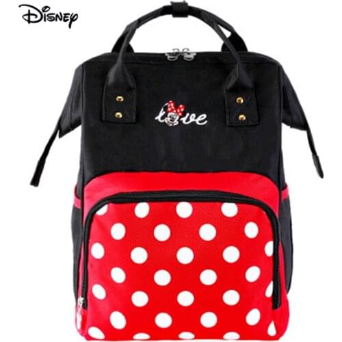 Disney Multifunction Mommy Travel Backpack Big Capacity Diaper Baby Bag Maternity Backpack For Nappies Minnie Mickey Brand Red