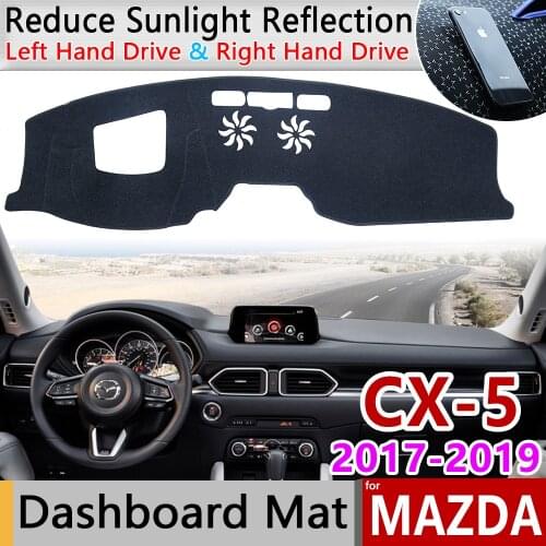 For Mazda CX-5 2017 2018 2019 MK2 KF CX5 CX 5 Anti-Slip Mat Dashboard Cover Pad Sunshade Dashmat Protect Carpet Car Accessories