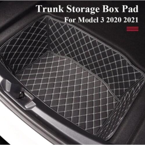For Tesla Model 3 2020 2021 Rear Storage Box Pad Rear Trunk Mat Wear-Resistant & Dirt-Resistant Trunk Under Underlay Pad