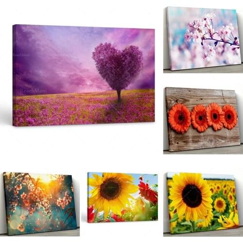 Toile de tournesol toile d'art mural de tournesol, champ de tournesol d'art Impression sur toile