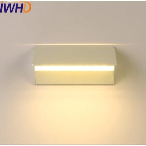 IWHD Simple Modern Wall Sconce Rotating LED Wall Light Fixtures For Home Lighting Bedside Wall Lamp Integrated Lampe Murale