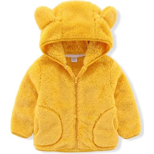 2021new Pendulum fleece childrens coral fleece jacket childrens clothing outdoor warm autumn and winter thick cardigan sweater