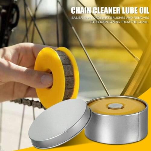 Motorcycle Bicycle Chain Cleaner Wool Oil Lubricator Bike Chain Oiler Roller Bike Parts Lubricant W/Magnet Chain Repair Tools