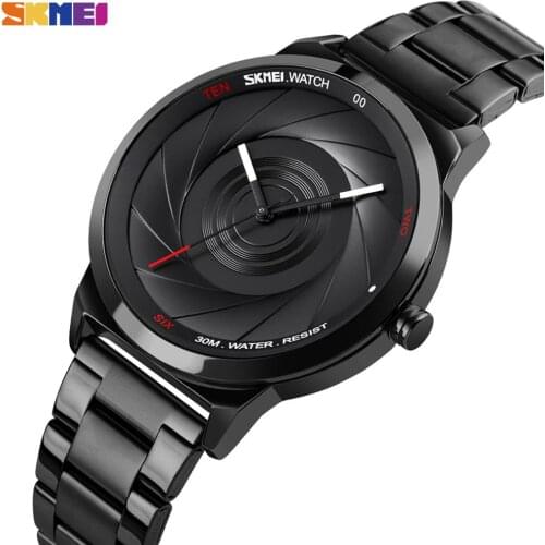 SKMEI New 3D Fashion Dial Design Analog Men Watch Luxury Full Steel Watches Top Brand Casual Waterproof Watch Relogio Feminino