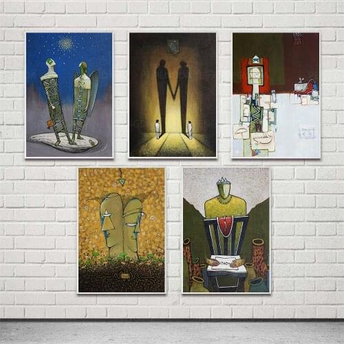 Canvas Poster Chassic Painting Wall Art Abstract Illustration Prints Retro Modular Pictures Nordic Home Decor For Living Room