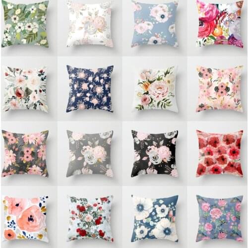 Cushion cover 45x45 flower farmhouse home decor bedroom decor nordic living room decoration fall pillows covers country soft NEW