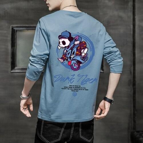 Qisvanset 2021 New Mens Sweater Long Sleeve Full Cotton Top Trend Pattern Dunk Tiger Design Lovers Unisex Hoodie