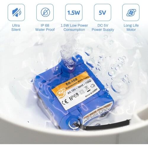 Mini Water Pump Pet Drinking Fountain Pump for Cats Dogs Water Fountain Motor Replacement Home Fish Tank Water Pump Supplies