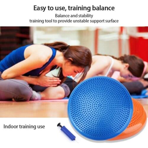 Durable Balance Cushion Universal Fitness Yoga Wobble Stability Balance Disc Massage Cushion Mat Inflatable Yoga Massage Ball