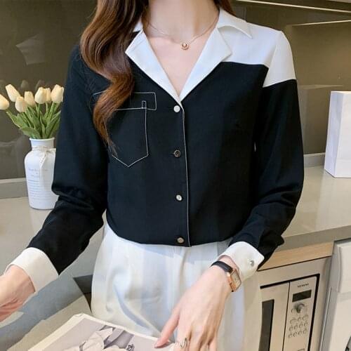 Vogue France style office ladies shirts Womens Blouses New Spring Autumn Long Sleeve Shirts Tops Blusas Mujer