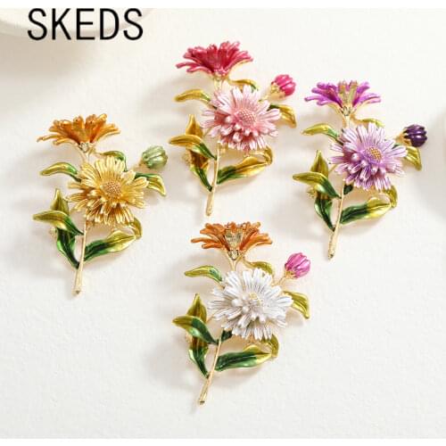 SKEDS Flower Brooches For Clothes