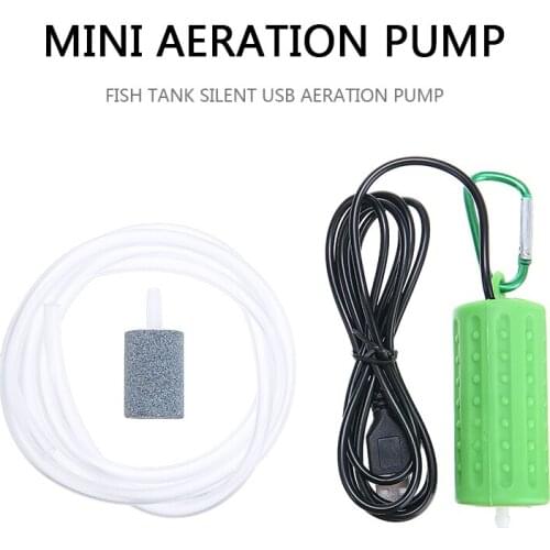 Light Green Energy Saving Mini USB Aquarium Fish Tanks Oxygen Air Pump Silent Energy Saving Tools Fish Tank Accessories
