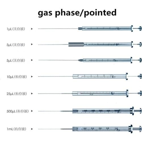 High Quality 5ul Lab Micro Sampler Gas Phase Pointed Tip Ordinary Microliter Syringes Pipette Laboratory Supplies