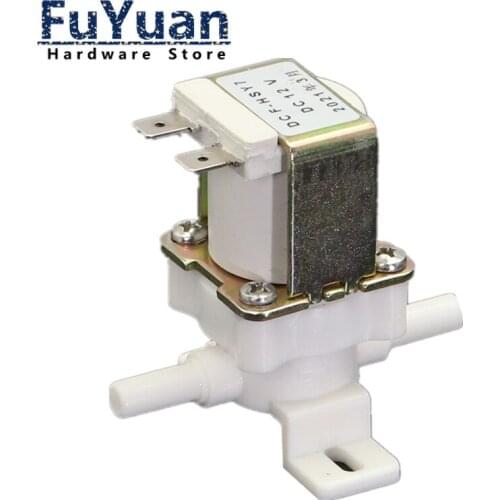 1/4"(6.5mm) With Vertical Bracket HSY7 type RO Machine NC/NO Pure Water Machine Plastic Solenoid Valve AC220V DC12V DC24V