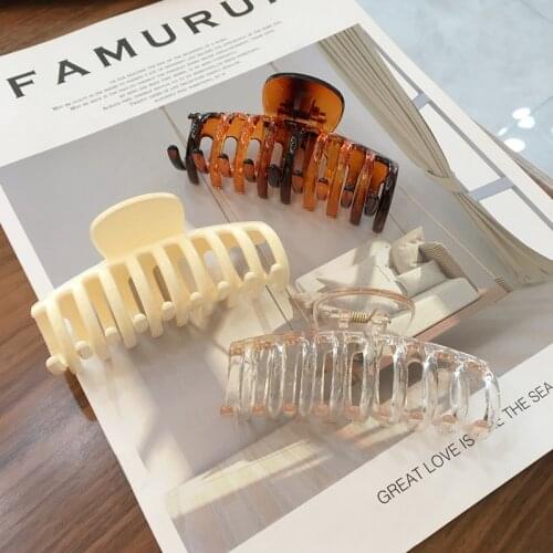 1PC Big Barrette Crab Hair Claws Bath Hair Claw Ponytail Clip Large Hair Clamps Claw Clip Fashion Clip for Women