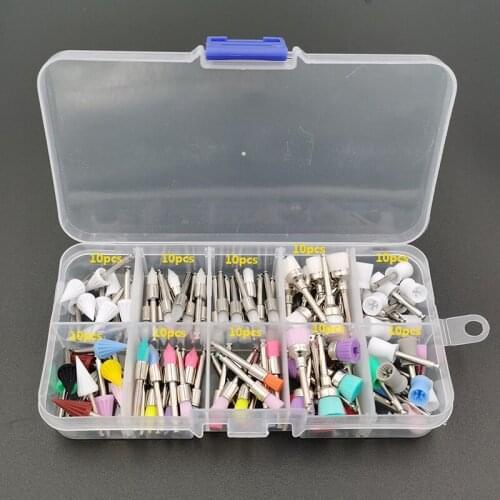 100pc Dental Lab Polishing Brush Nylon Latch Small Flat Polishing Polisher Prophylaxis Brushes Disposable Dental Care Brush Head