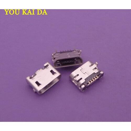 100pcs/lot micro mini USB Charging Port Dock plug jack socket Connector 5pin replacement Repair Parts For ZTE Blade V6 X7 D6