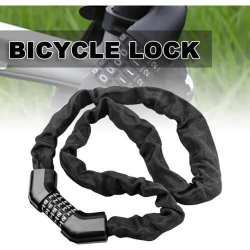 1300mm Bicycle Anti-theft 5 Digit Password Chain Lock for Bike Chain Lock Wear-resistant 5 Digit Cycling Bag Cable Lock Helmets