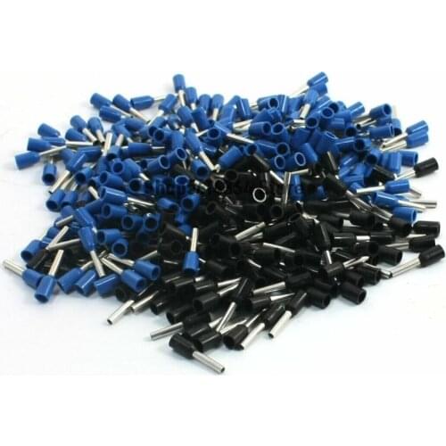 18AWG Cable E1008 Black Blue Sleeve Pre Insulate Ferrules Wire Connectors 380Pcs