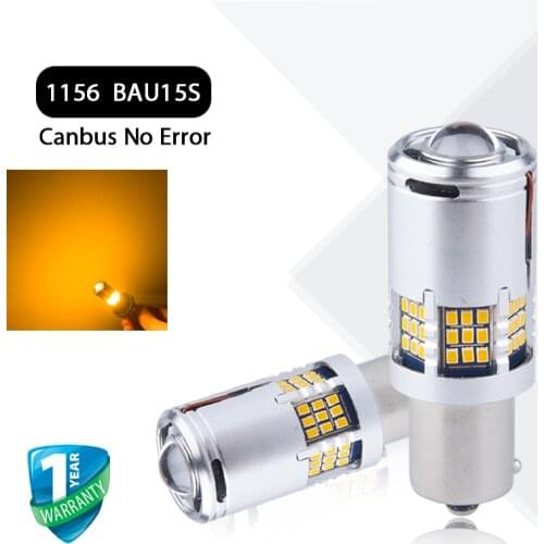 2PCS 1156 BAU15S PY21W LED Turn Light Canbus No Error LED Lamp 7035 Chips Signal Light 12V T20 7740 W21W Led light 60 SMD