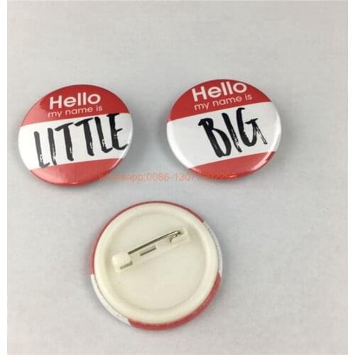 20pcs custom round badge button logo tinplate plastic badges with safety pin, any photo and texts