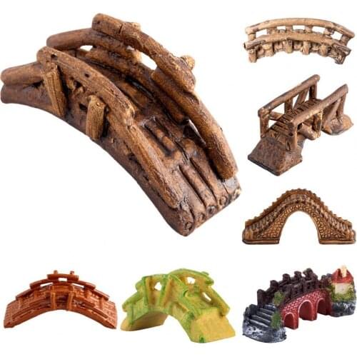 2021 Decorative Accessory Distinctive Porcelain Crafts Waterscape Bridge Decoration for Home Decor Garden Statues Bonsai Supply