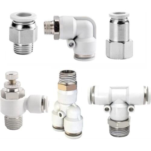 4mm 6mm 8mm 10mm 12mm Tube To M5 1/8" 1/4" 3/8" 1/2" BSP Thread PC/PCF/PL/SL/PD Pneumatic Air Quick Connector Hose Pipe Fitting