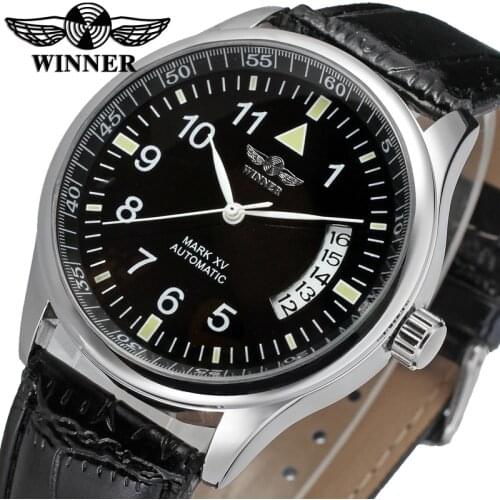 4157 New Fashion Genuine Watch Men Leather Case Fashion Black Leather Strap Custom Automatic Wrist Watch