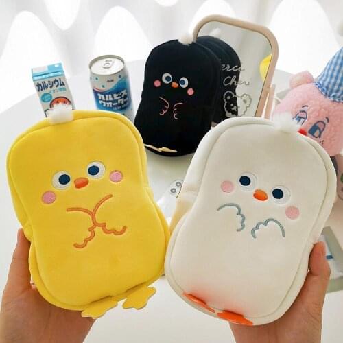 Cute Chick Soft Plush Big Capacity Pencil Case Pencilcase Pouch Pens Bag Kids Gift School Stationery