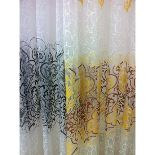 CS 123 New Arrival Floral Curtain fabrics Sheer Window Curtain fabric Full Blackout Curtain fabric Blinds Shades For Living