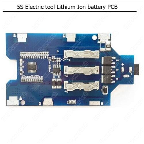 18V or 21V electric drill and wrench li-ion 18650 battery PCB board and Protection circuit with DC input Port