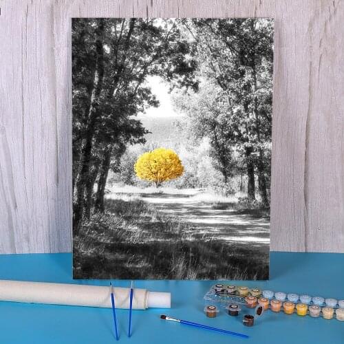 Photograph European Landscape Coloring By Numbers Painting Package Oil Paints 40*50 Paiting By Numbers New Handicraft