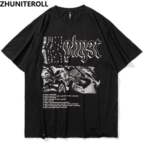 Oversized Men Hip Hop Streetwear T Shirt Funny Letter Print T-Shirt Harajuku Fashion Cotton Summer Short Sleeve Tshirt Black