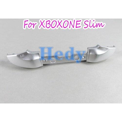 1PCS Silver FOR XBOX ONE S LB RB plated button Chrome LBRB Bumpers replacement for XBOXONE Slim Controller LB RB Buttons