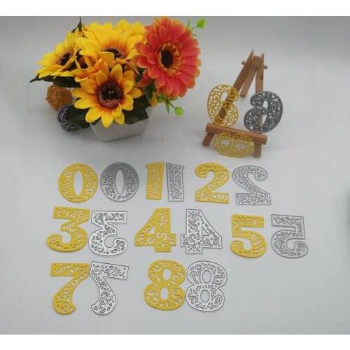 Metal Cutting Dies Creative Hollow Number For Card DIY Scrapbooking stencil Paper Craft Album template Dies 10.3*19.6cm