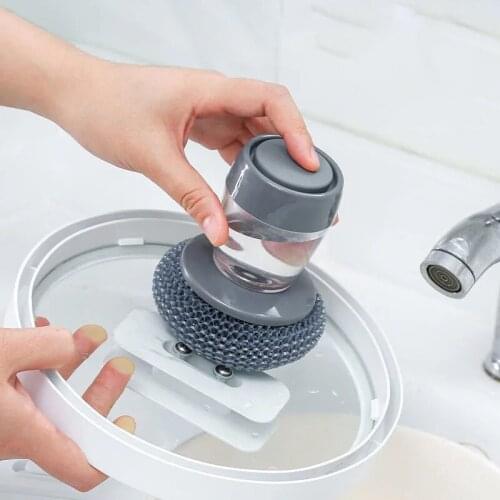 Multifunctional Pressing Cleaning Brush Sponge Tiles Brush Hot Sale Magic Strong Decontamination Bath Brush Kitchen Clean Tools