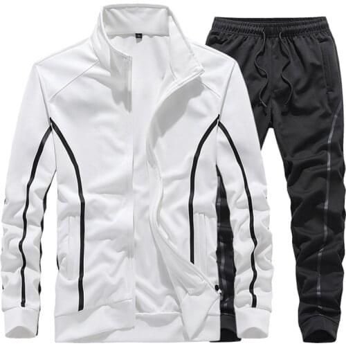 MenS Sportswear Sets Casual Tracksuit Male 2020 New Spring Autumn Suits 2 Piece Sweatshirt+Pants Plus Size 7XL