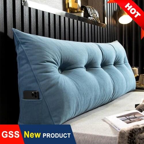 Dropshipping Soft Chenille Bedside Cushion Home Decor Slipcover No Filler Lazy Floor Seat Bed Backrest Lumbar Back Pillow
